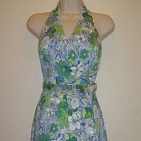 Talbots Maggy London Sleeveless Dress NWT 2 Petite Blue / Green - Picture 1 of 6
